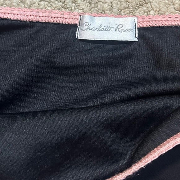 Sissy princess Charlotte Rose Large Black and pink skirt stretchy waist - Picture 6 of 7